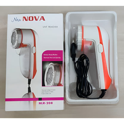 New NOVA NLR-208 Electric Fabric Lint Remover – Rechargeable, High-Speed Rotary Blades