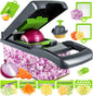 16-in-1 Premium Multifunction Vegetable Cutter & Slicer  High-Precision Mandoline with Interchangeable Stainless Steel Blades